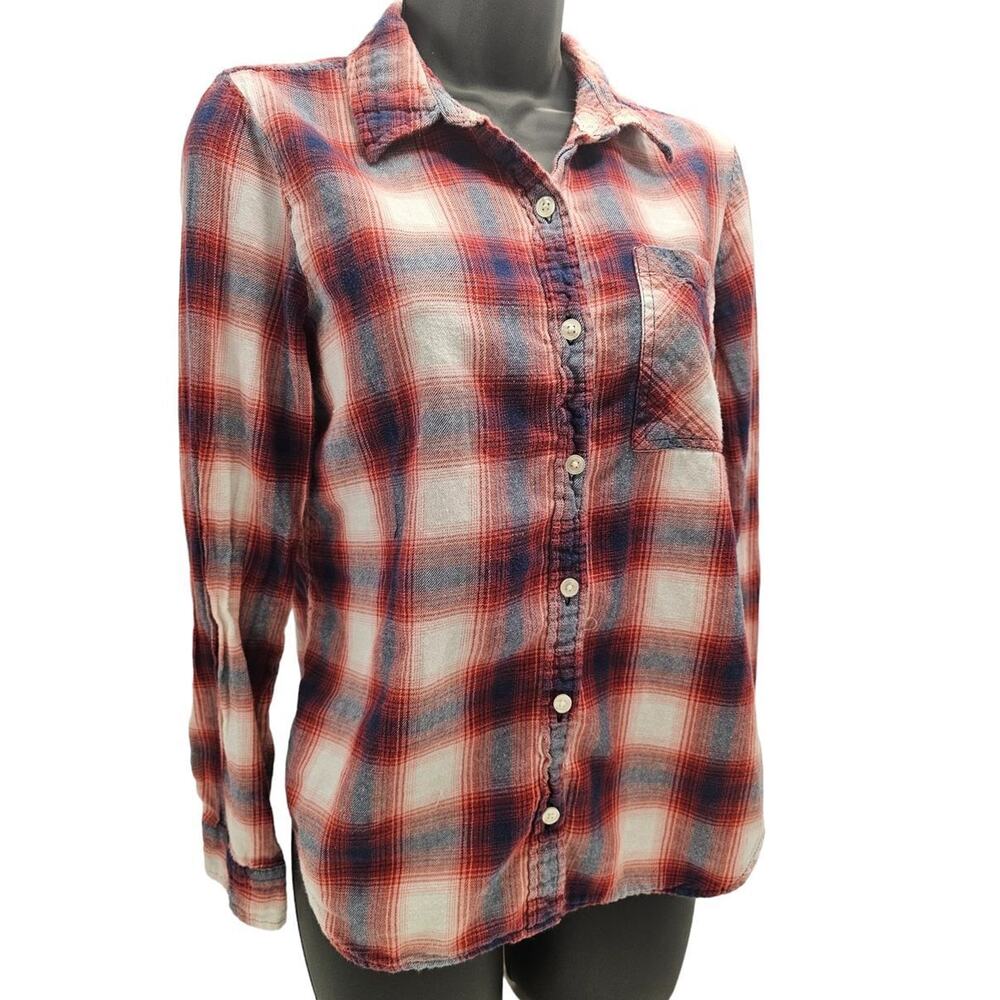 Forever 21 Plaid Long Sleeve Button Down Flannel Shirt Size M
